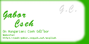 gabor cseh business card
